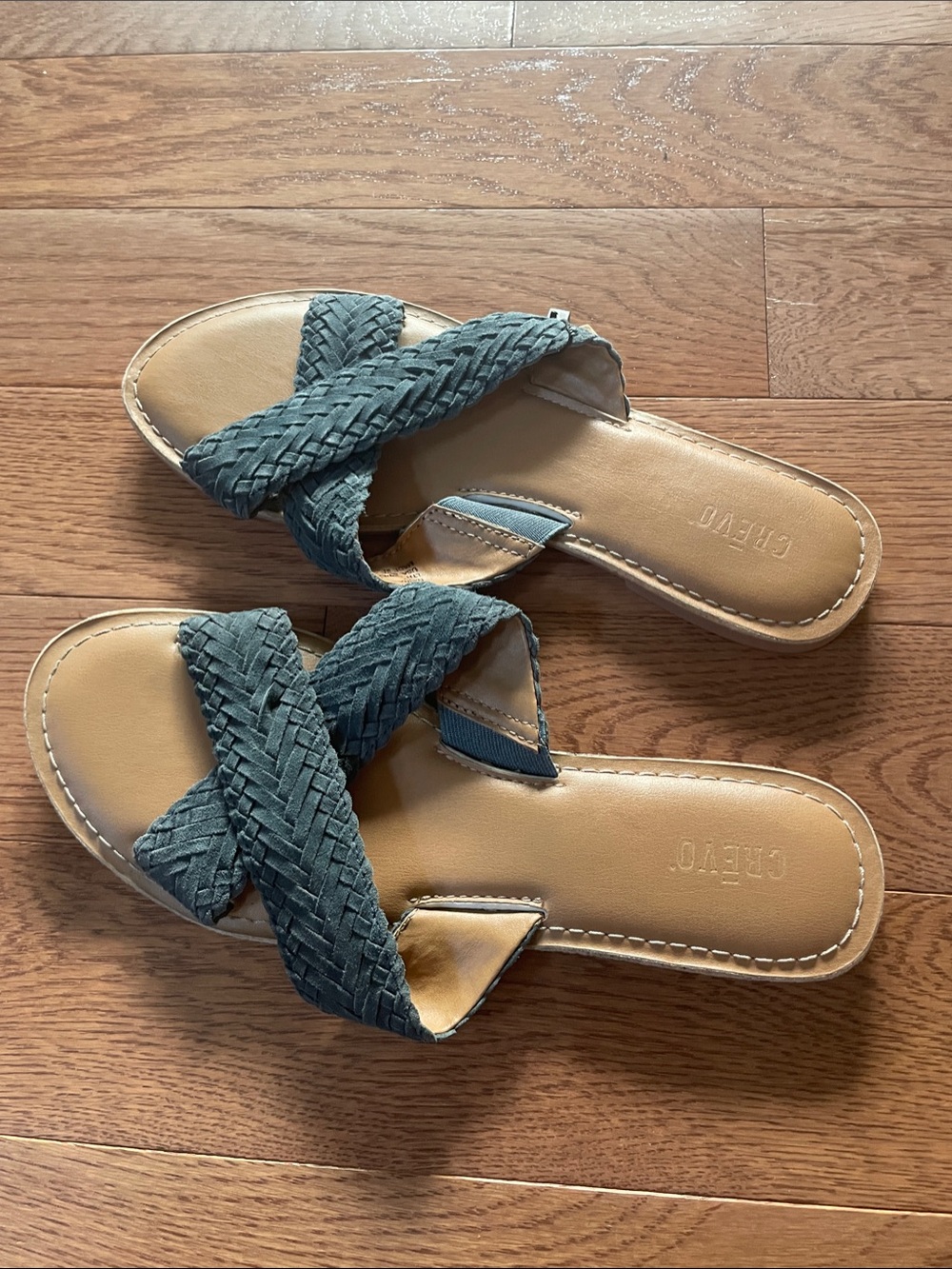 Nordstrom Braided Slide Sandals in Teal-Blue